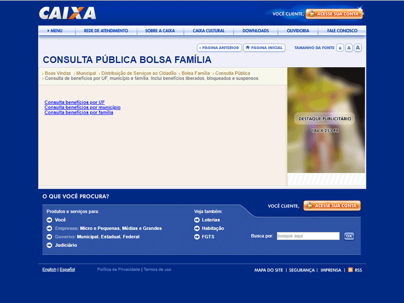 Consulta Pública Bolsa Família