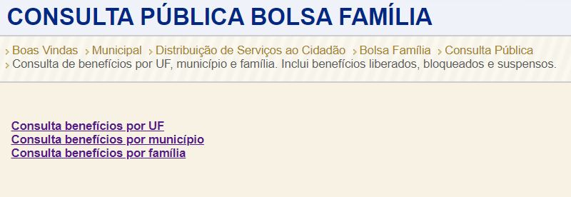 Extrato Bolsa Família Caixa Online